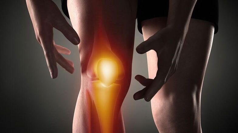 Aandoeningen van metabolische processen in de structuren van het gewricht kunnen pijn in de knie veroorzaken